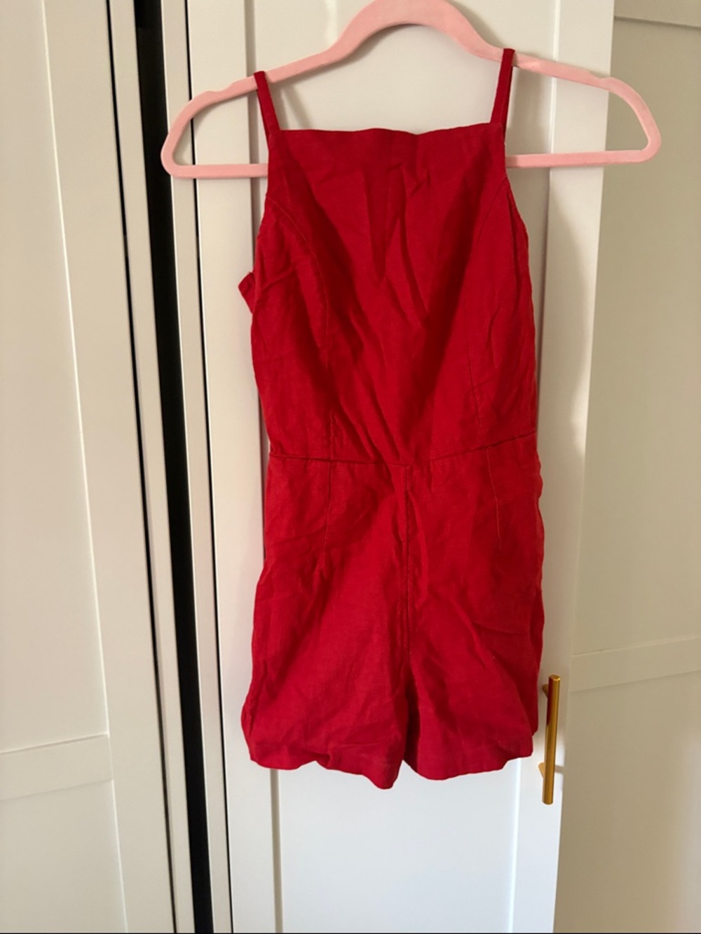 Abercrombie & Fitch Red Sleeveless Romper